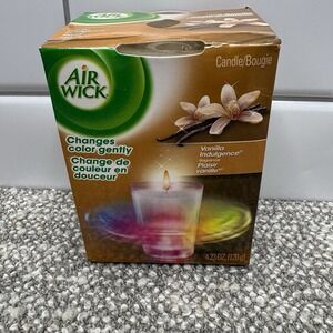 Air Wick Color Changing Candle 4.23 Oz Discontinued Vanilla Indulgence HTF NEW
